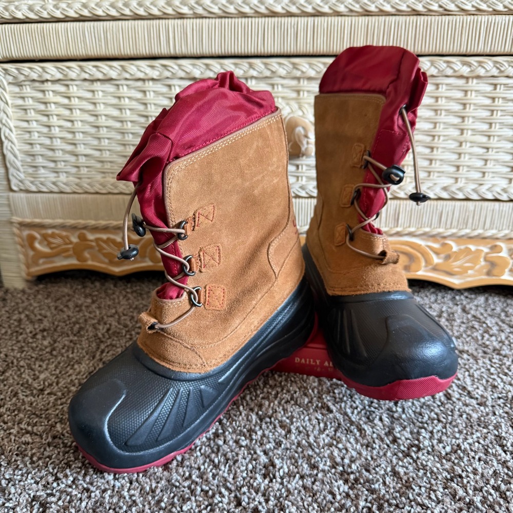 UGG Kids Ludvig Waterproof Rain Snow Boots Chestnut Red 1018190K Size 4 NWOB